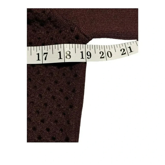 NEW Stitches + Stripes Women's XL Brown Open Stitch Knit Sweater Pullover NWT - Picture 5 of 8